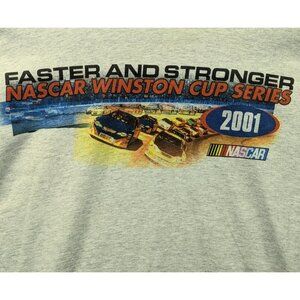 Vintage NASCAR 2001 Faster and Stronger Winston Cup Schedule Shirt Men’s Medium